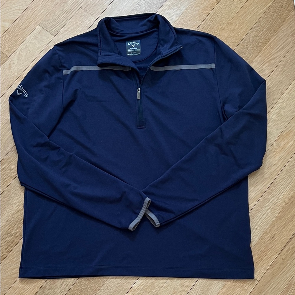 Callaway Men's 1/4-Zip Navy Mock Pullover